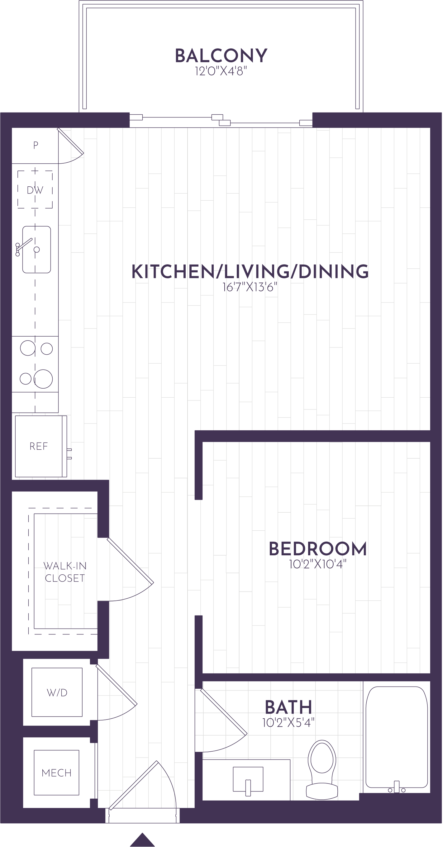 Junior 1 Bed / 1 Bath – ST