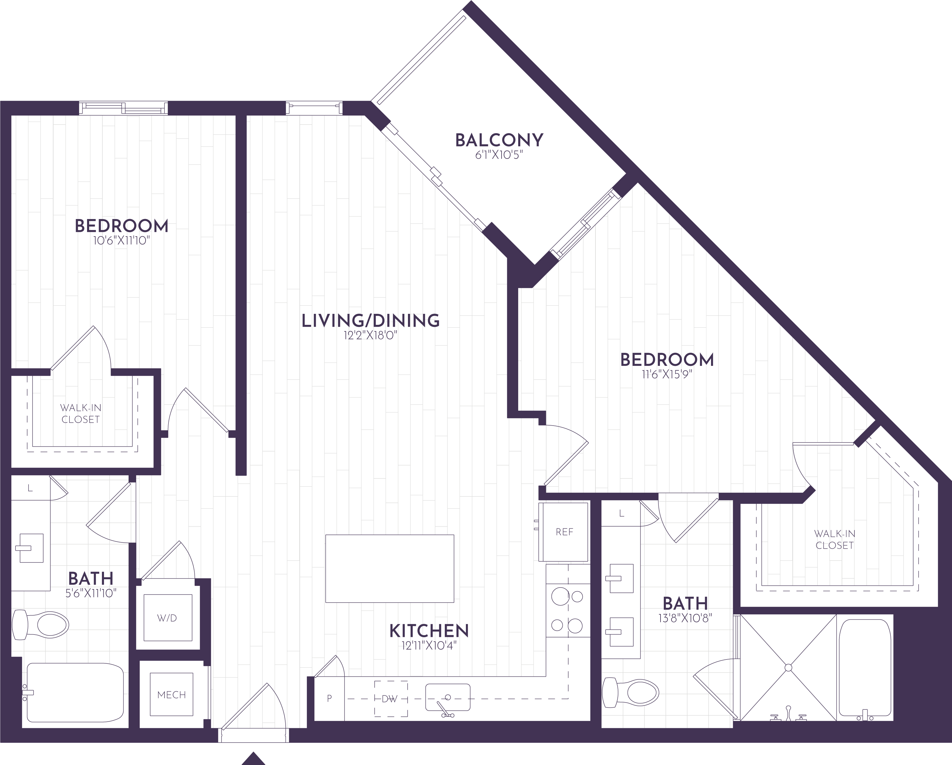 2 Bed / 2 Bath – B3