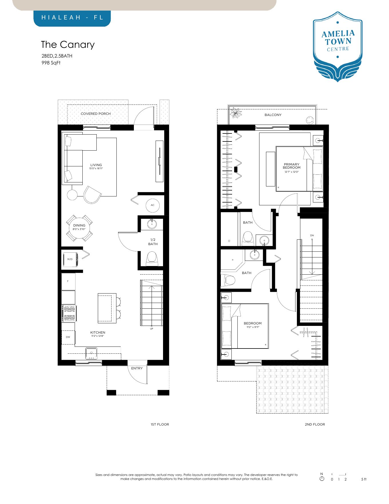 Canary – 2 Bed / 2.5 Bath