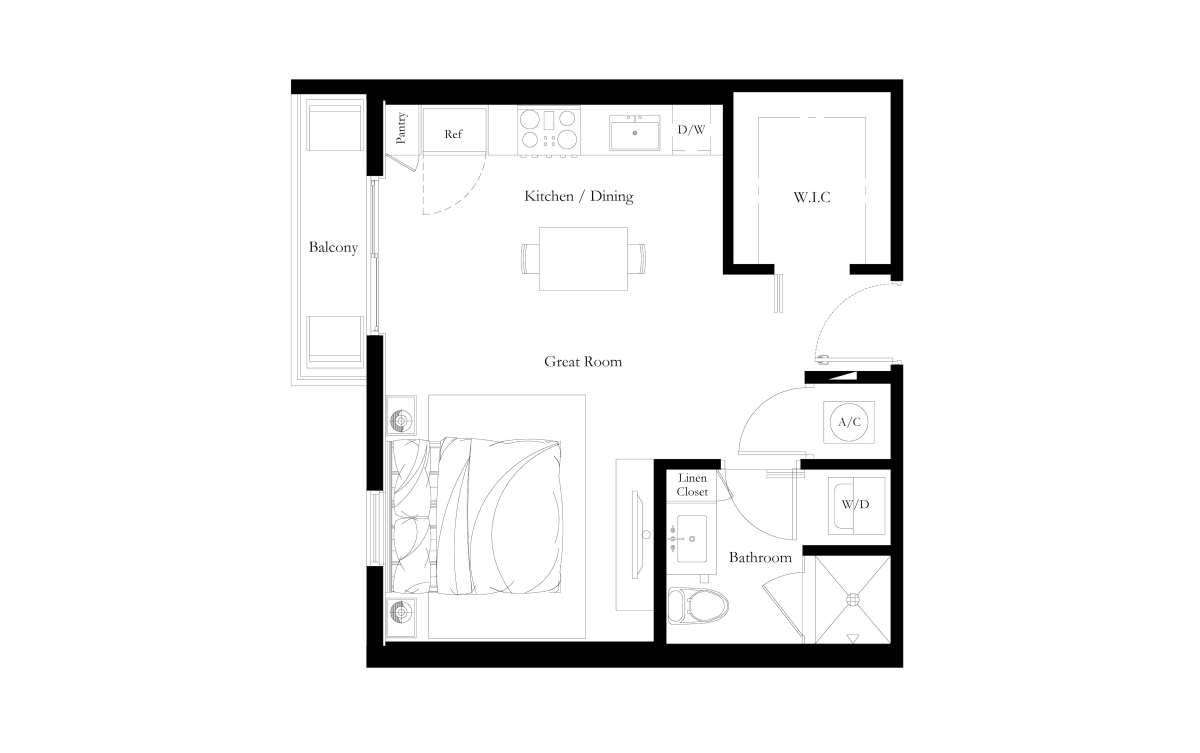 Studio S3 · 485 sq ft
