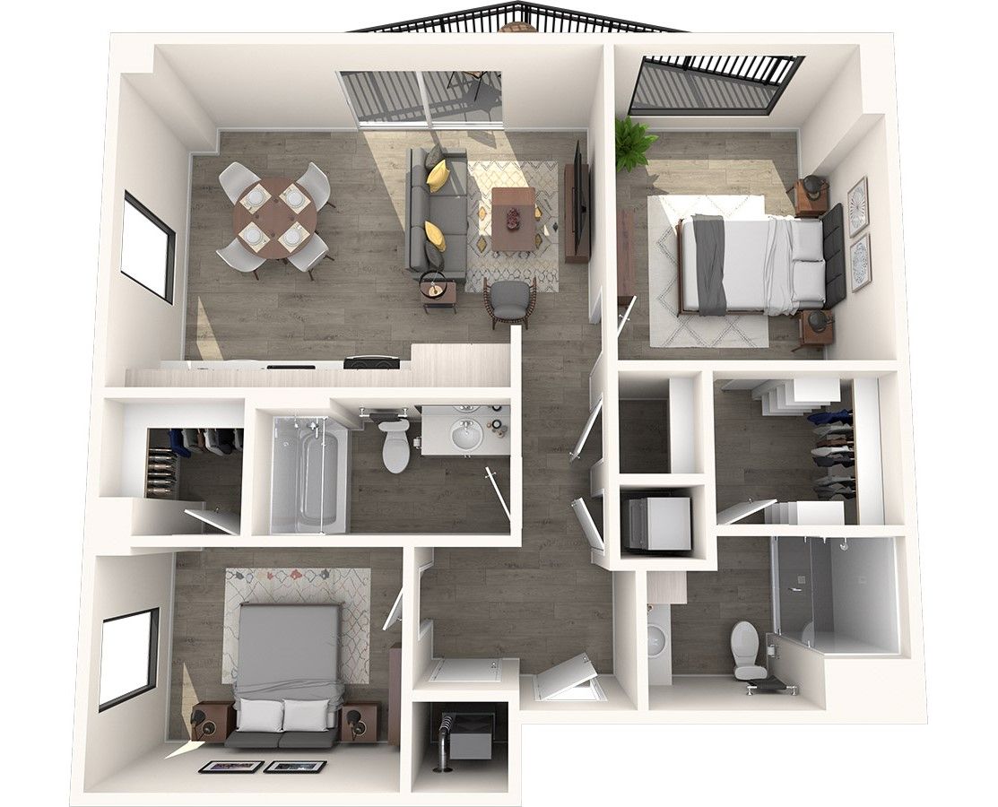 2 Bed / 2 Bath – B2