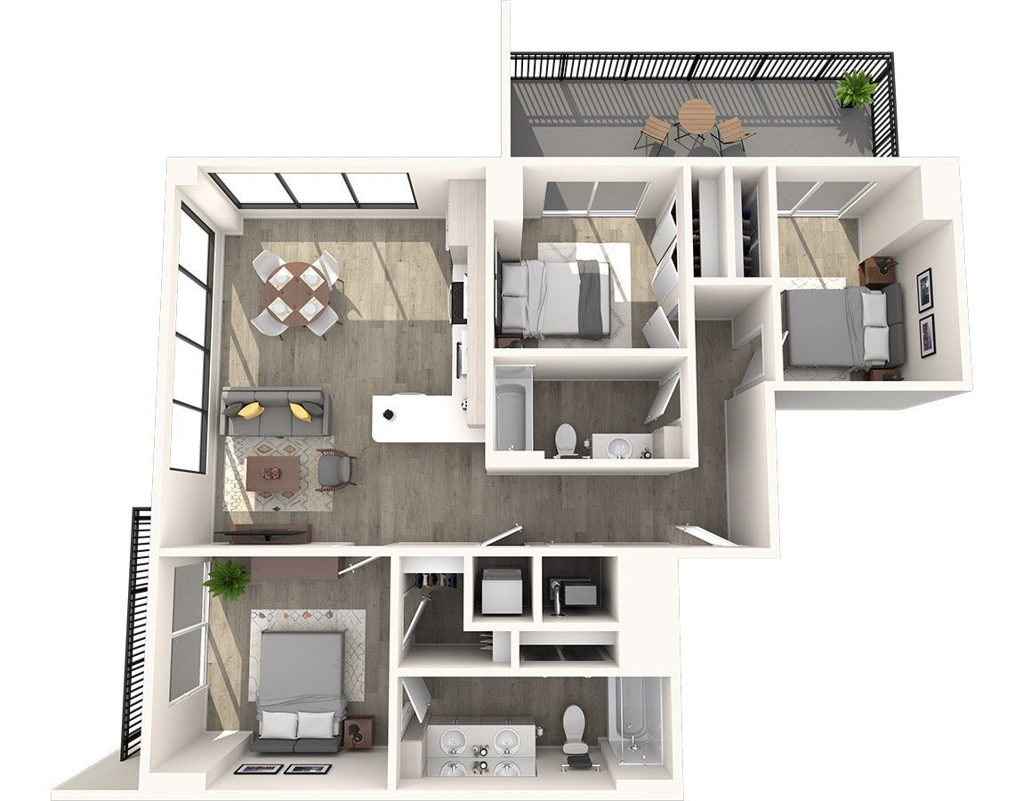 3 Bed / 2 Bath – C2
