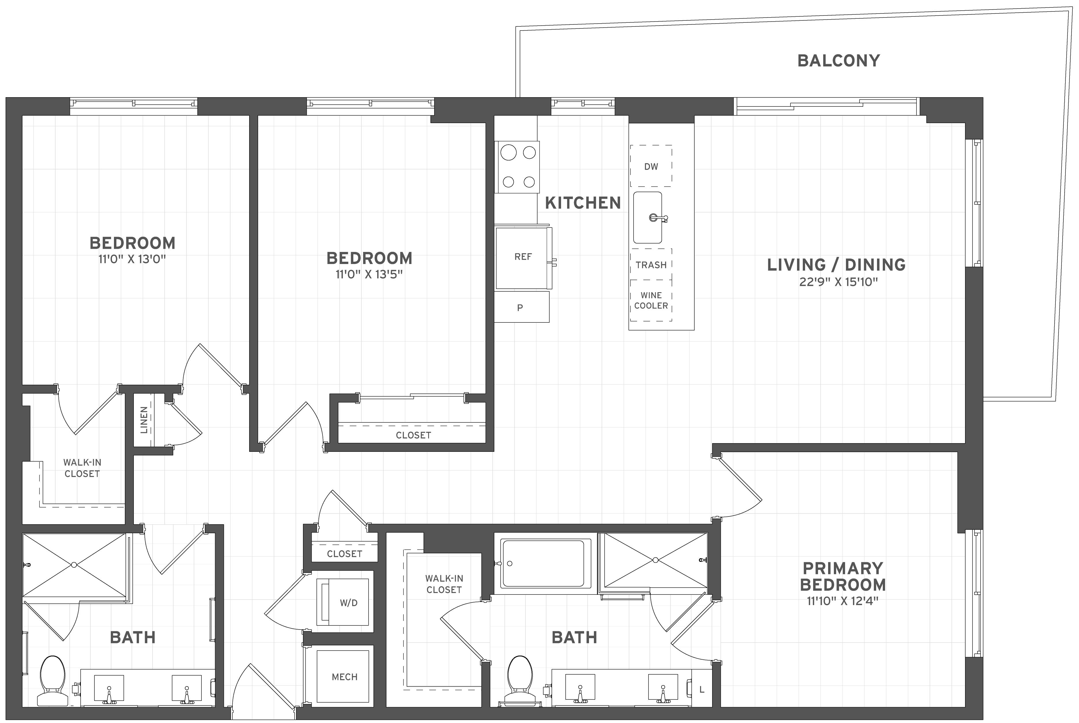 3 Bed / 2 Bath – C3