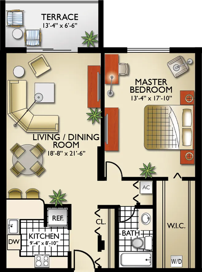 Model A – 1 Bed