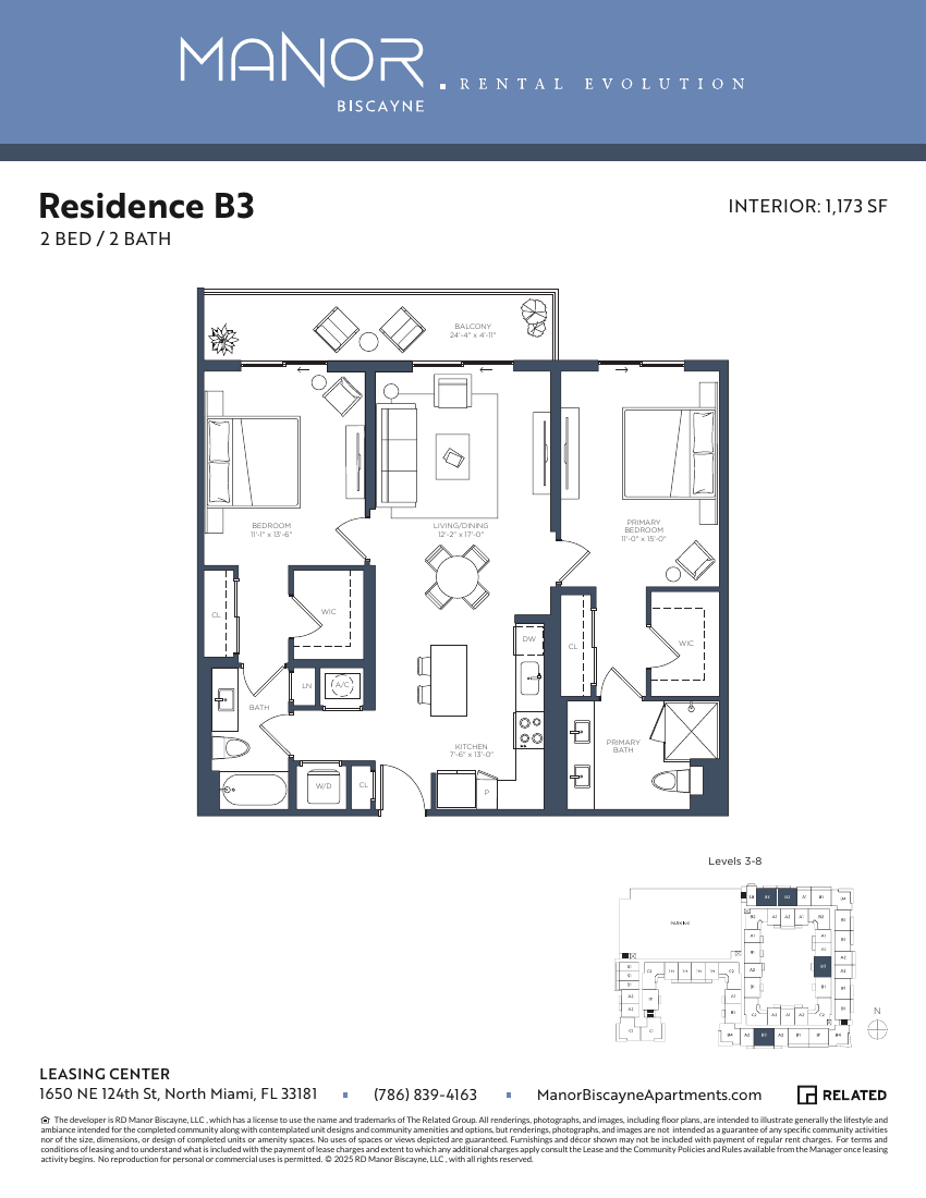 2 Bed / 2 Bath – B3