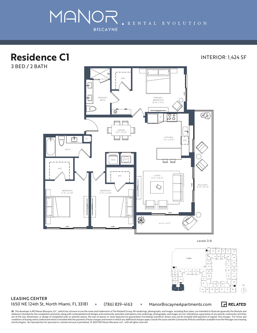 3 Bed / 2 Bath – C1
