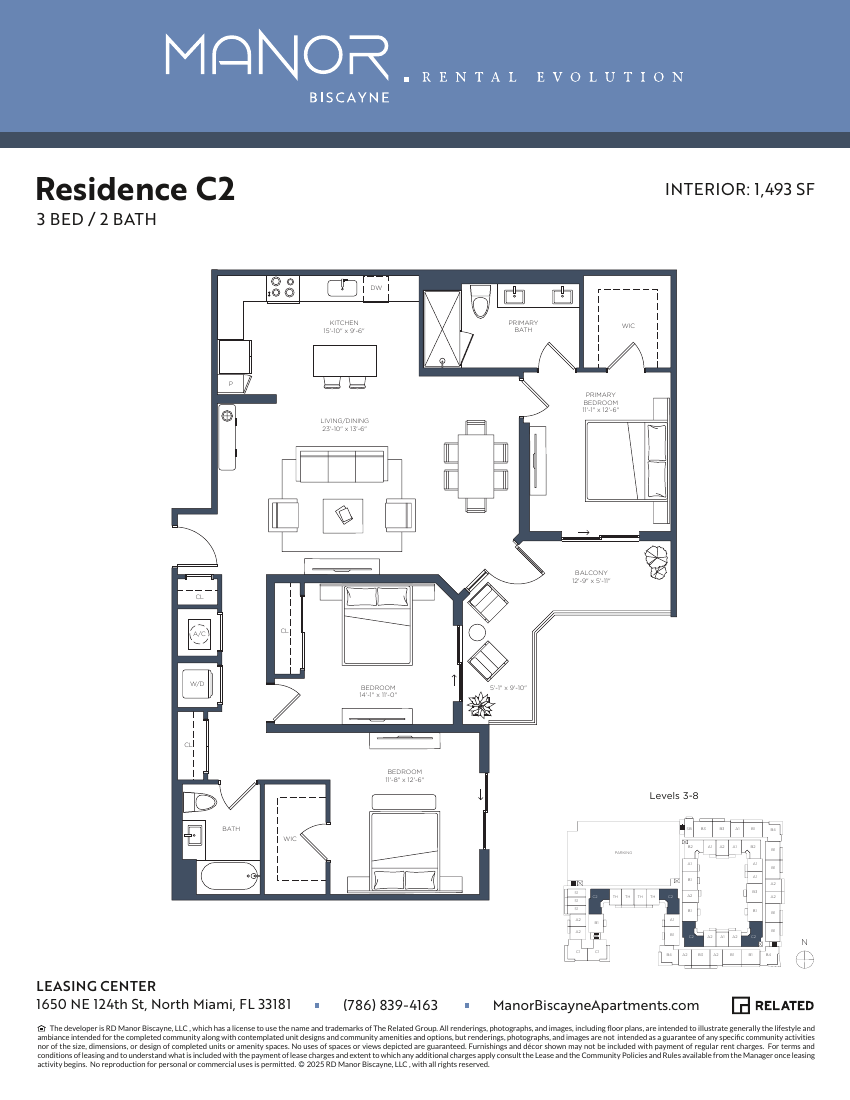 3 Bed / 2 Bath – C2