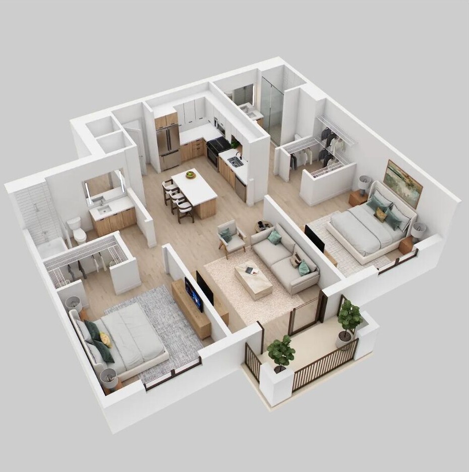 2 Bed / 2 Bath – B1