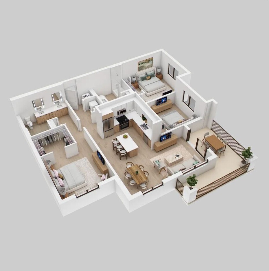 3 Bed / 2 Bath – C1