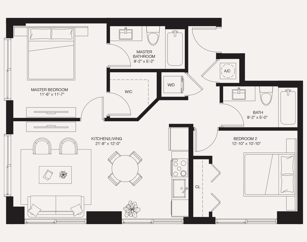 B1 – 2 Bed