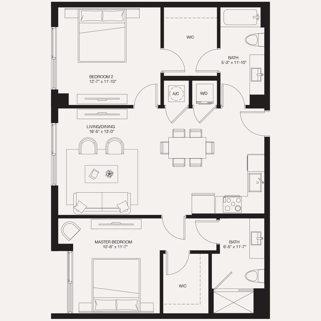 B3 – 2 Bed