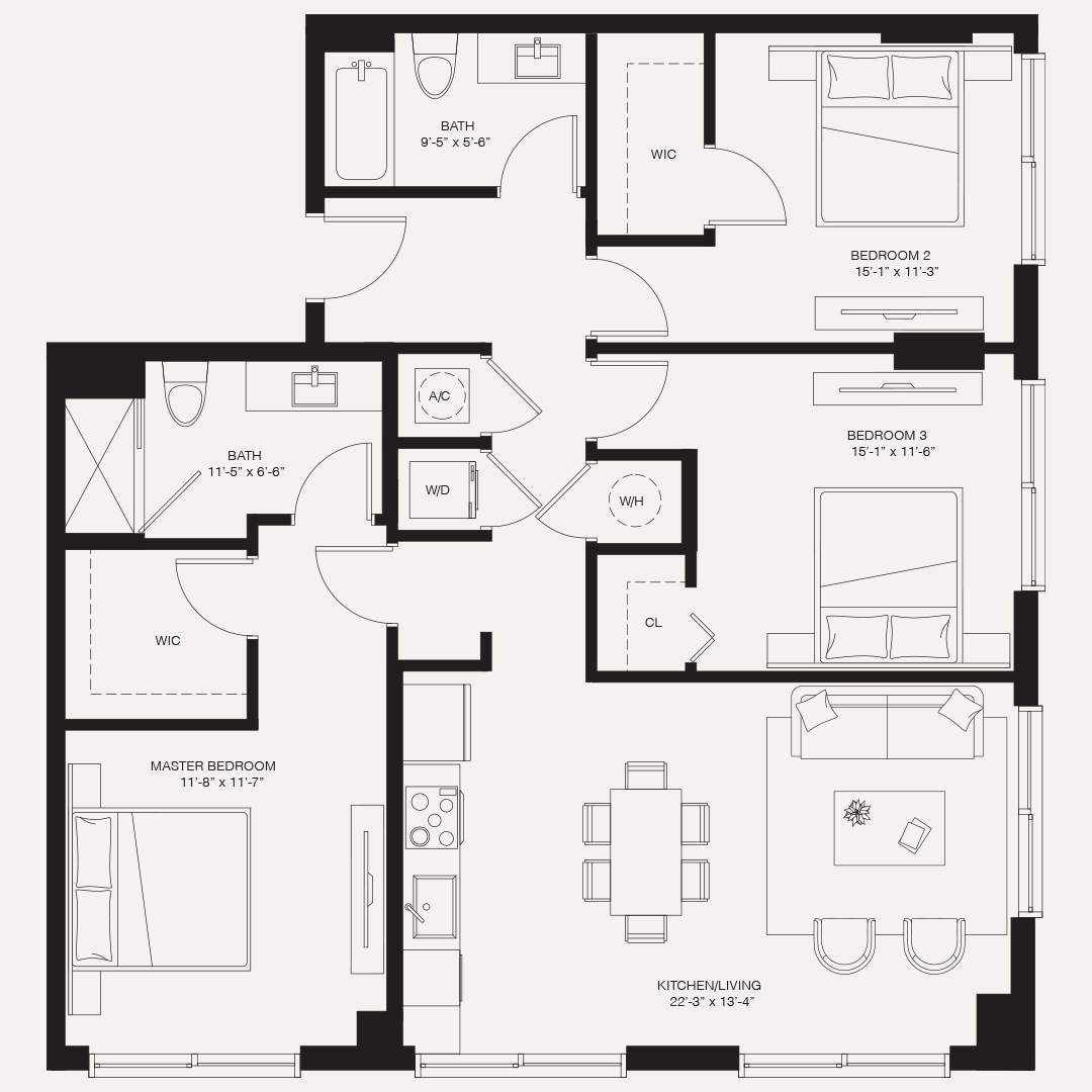 C1 – 3 Bed
